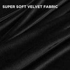Joydeco Black Velvet Curtains 108 Inches Long, Luxury Grommet Blackout Curtain - Image 5