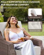 10 Piece High Back Outdoor Patio Furniture Set - Image 4