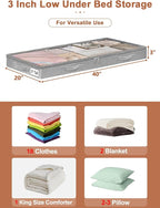3 Inch Low Profile Under Bed Storage Bins - Image 4