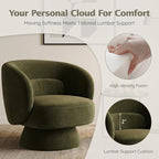 Swivel Accent Chair, Modern 360 Degree Swivel Barrel Chair - Image 5