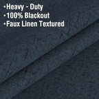 H.VERSAILTEX Linen Blackout Curtains 54 Inches Long 100% Absolutely Blackout - Image 4