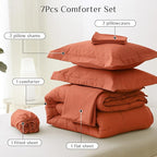JOLLYVOGUE California King Comforter Set, Ultra-Soft Bed in a Bag Cal King Size - Image 5