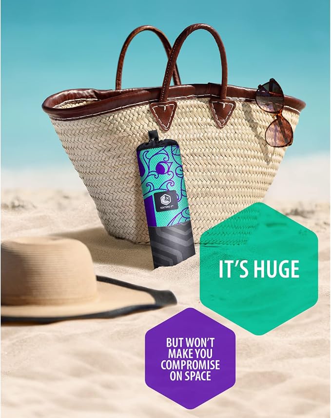 VENTURE 4TH Microfiber Beach Towel: Quick-Dry, Sandproof and Lightweight - Image 4