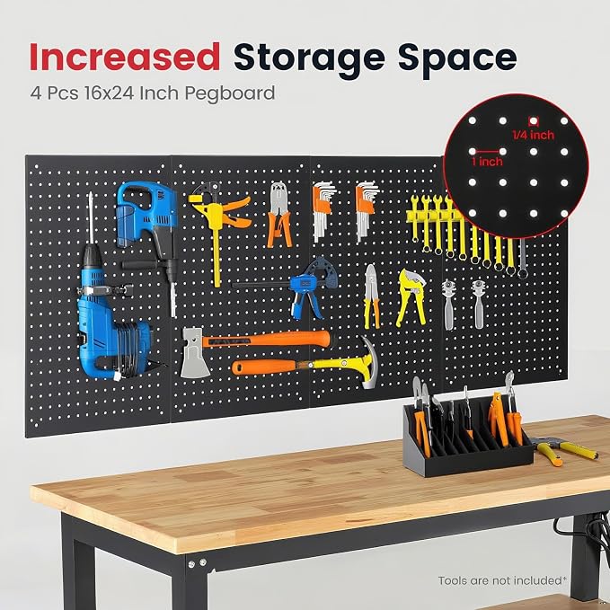60 Inch Work Bench for Garage Adjustable Height Workbenches - Image 3
