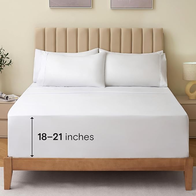 LuxClub 3 PC Extra Deep Pocket Twin Sheet Set, Deep Pockets Wrinkle Free - Image 9
