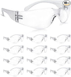 amoolo Clear Safety Glasses Bulk of 48, Protective Eyewear by amoolo