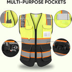 TICONN Reflective Safety Vest High Visibility Class II Mesh Vest - Image 4