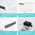 Nazhura 97Quart Plastic Storage Bin, Stackable and Nestable Storage Boxes - Image 8