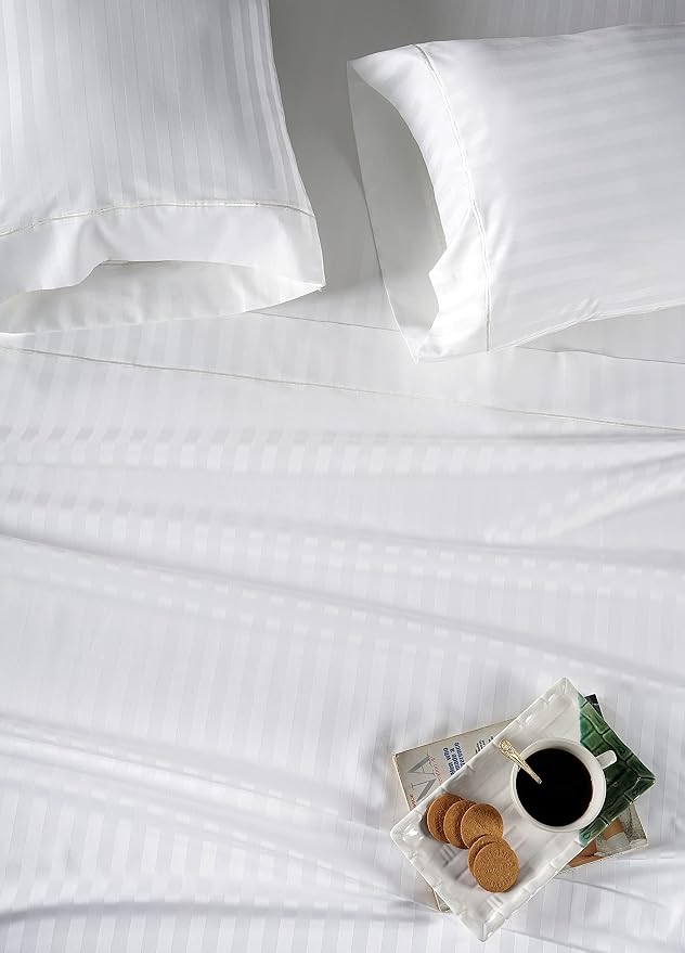 Lane Linen White Queen Sheet Set - Image 4
