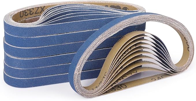 40-Piece 1/2 x 18 Inch 150 Grit Zirconia Sanding Belts, Heavy Duty Long-lasting by Shineboc