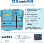 BeautyWill Custom Logo 10/20 Pack Safety Vest Class2 High Visibility Vest - Image 2