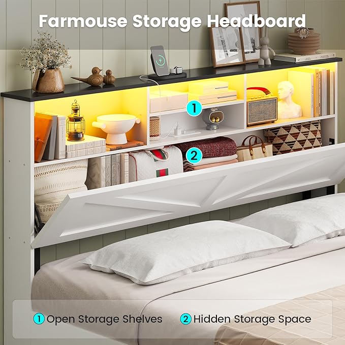 AOGLLATI Farmhouse Queen Bed Frame - Image 4