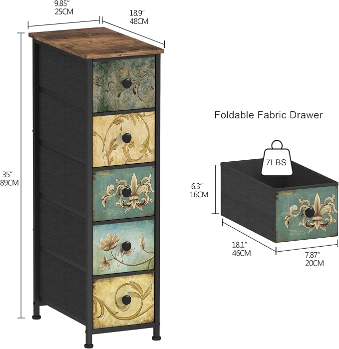 Tohomeor Narrow Storage Dresser Slim Dresser - Image 3