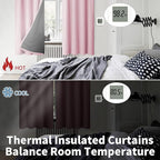 BGment Pink Blackout Curtains for Nursery, Short Kids Curtains Thermal - Image 4