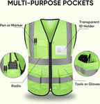 TICONN Reflective Safety Vest High Visibility Class II Mesh Vest - Image 4