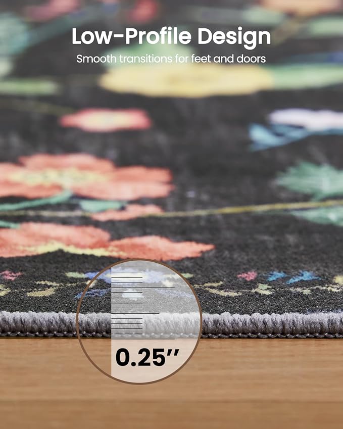 Amada 5x7 Area Rugs, Non-Slip & Low-Profile Living Room Rug - Image 5