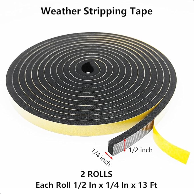 Weather Stripping Door Seal Strip, Strong Adhesive, Weatherproof, Gap Filler - Image 2