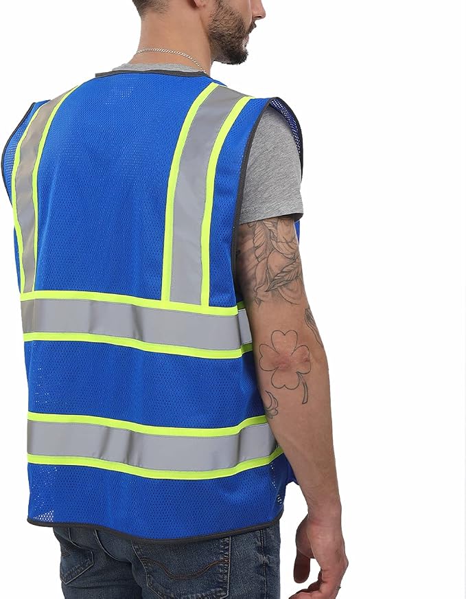 Dib Safety Reflective Mesh Vest High Visibility Two Tone - Image 2
