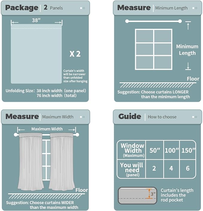 BGment Blackout Curtains for Living Room 84 Inch Length, 2 Panels Set Full Room - Image 6