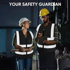 TICONN Reflective Safety Vest High Visibility Class II Mesh Vest - Image 6