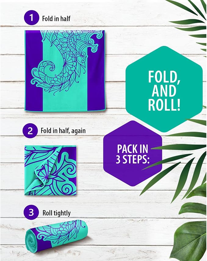 VENTURE 4TH Microfiber Beach Towel: Quick-Dry, Sandproof and Lightweight - Image 5