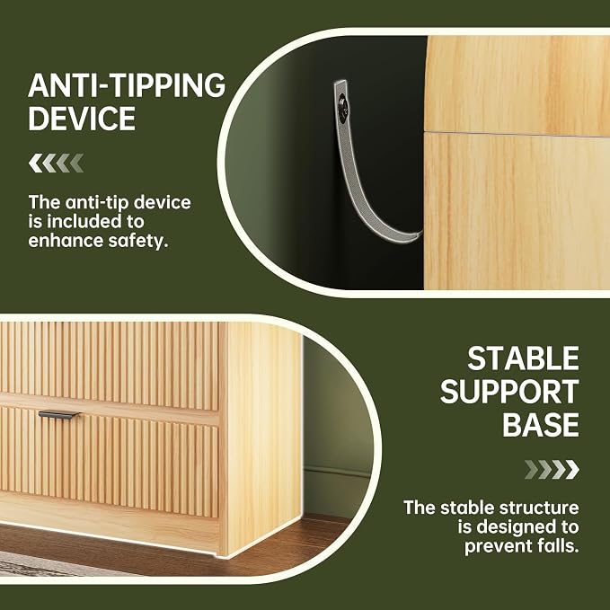 FURSUN Fluted 8 Drawers Dresser - Image 4