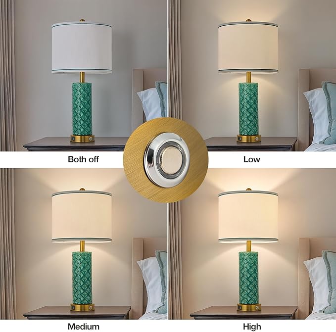 Set of 2 Table Lamp for Living Room Bedroom Farmhouse - Image 4