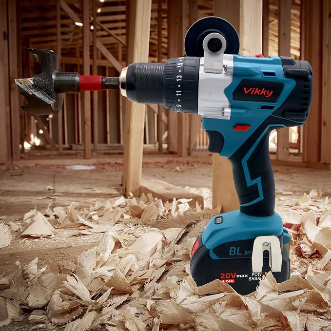 Vikky 20V cordless hammer/drill/drive offers 3 speed variations, powered by - Image 7
