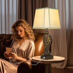 28.5" high Vintage Brown Table Lamps Set of 2 - Image 4