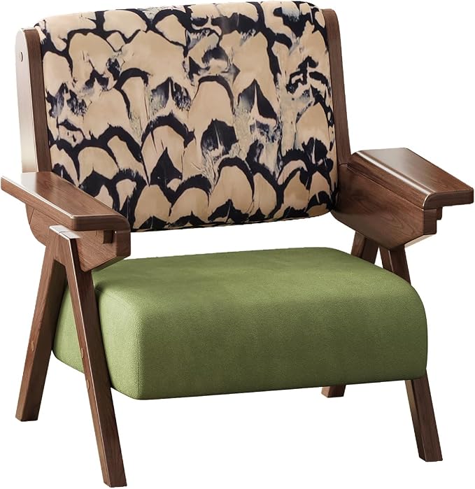 Accent Chair Mid Century Modern Chair, Velvet Upholstered Lounge Arm Chair - Image 8