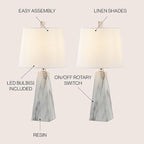 JONATHAN Y JYL1037A-SET2 Owen 20.5" Resin LED Table Lamp Contemporary, Living - Image 3