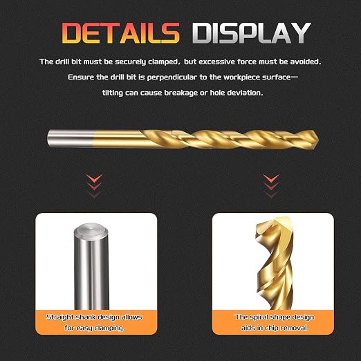 Drill Bit, 19/64" Cutting Diameter, 4241 HSS TiN Coated 118° Cutting Angle - Image 3