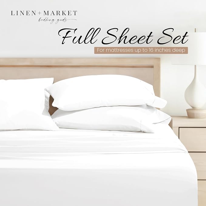 Linen Market Brushed Microfiber Full Sheet Set 4 Piece – Oeko-TEX Certified - Image 4