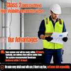 BeautyWill Custom Safety Vest Customized Logo Class 2 High Visibility - Image 2