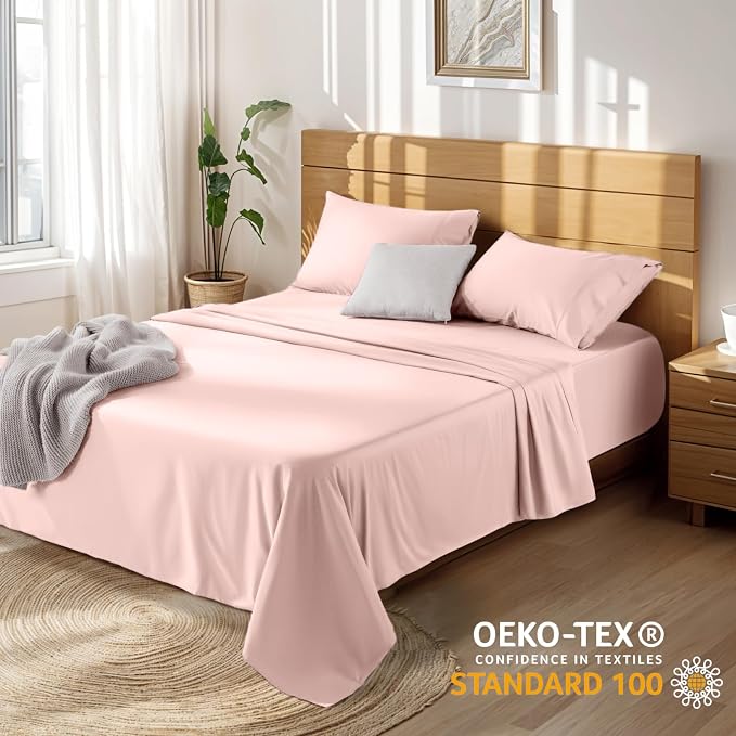 LBRO2M 100% Cotton Sheets Set Deep Pocket 19", 1000 Thread Count King Size 4 - Image 6