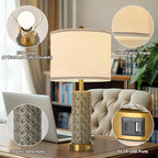 Set of 2 Table Lamp for Living Room Bedroom Farmhouse - Image 4