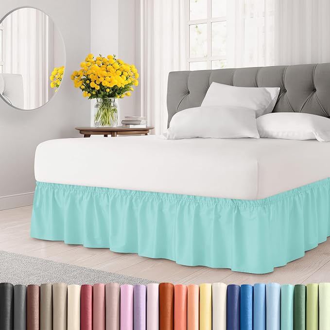 Wrap Around Dust Ruffle Bed Skirt by CGKUnlimited