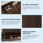 IDEALHOUSE Fluted Shoe Cabinet Storage - Image 5