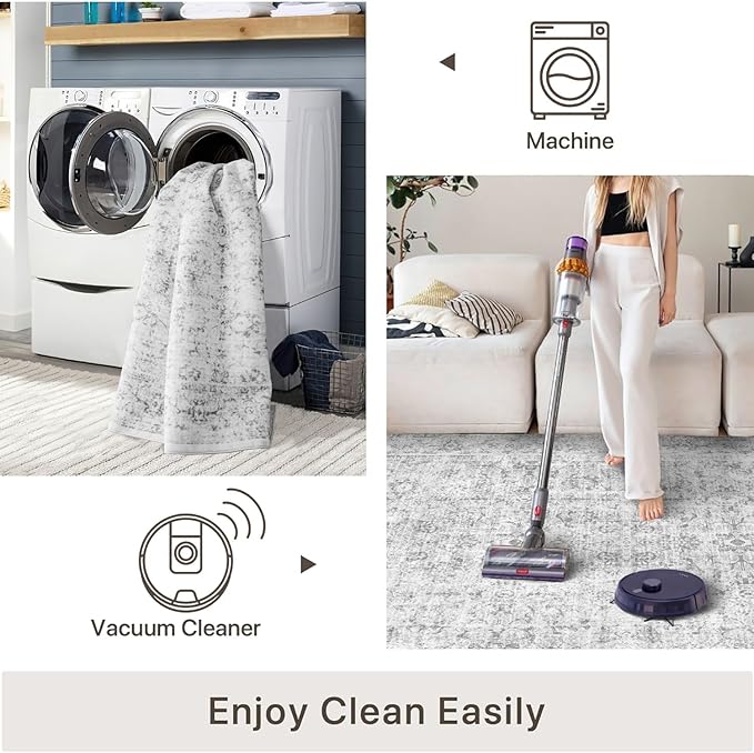 3x5 Rug, Small Area Rug for Living Room, Machine Washable Non-Slip Throw Rug - Image 6