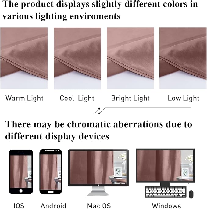 StangH Wild Rose Pink Curtains for Kids Bedroom, Elegant Soft Velvet Room - Image 6