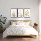YCJKJDZ Framed Beige Botanical Canvas Wall Art Set of 3, Boho Watercolor - Image 8