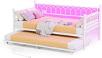 GarveeHome Daybed with Trundle, Metal Twin Trundle Bed with Charging Station & - Image 8