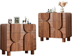 3 Drawer Dressers for Bedroom, 31.5" Wide Large Mid Century Modern Fluted by JanmerHome