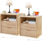 LEYAOYAO Fluted Farmhouse Nightstand Set of 2 by LEYAOYAO-Findtheshiningpointofyourideallife%EF%BC%81