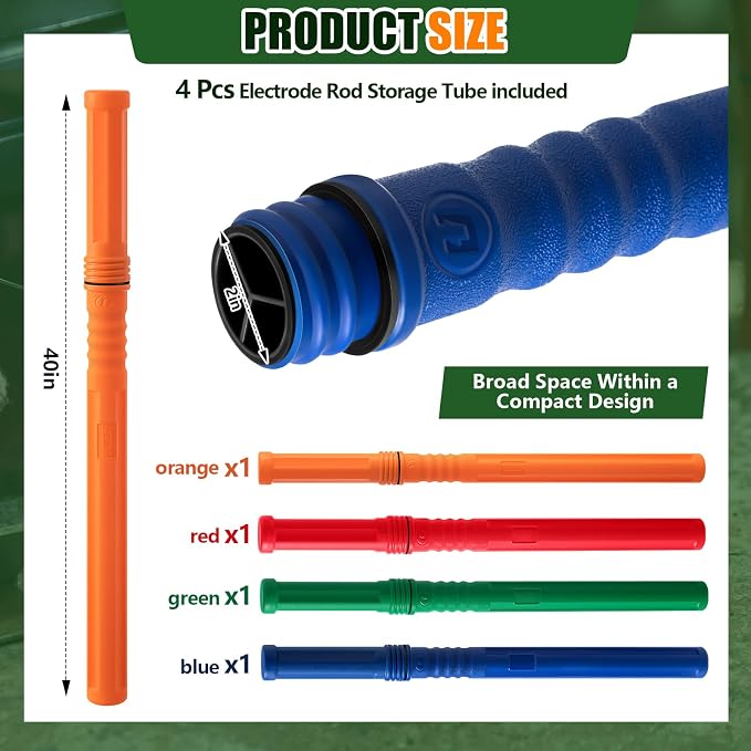 Tandefio 4 Pcs Welding Rod Storage Tube 40 Inch Tig Rod Storage Canisters - Image 2