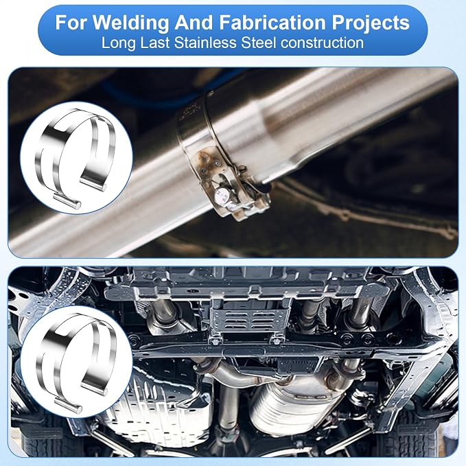 2-Piece Stainless Steel Exhaust Welding Clamps, High Temperature and Corrosion - Image 5