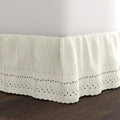 Fresh Ideas Eyelet Bed Skirt, Ruffled Design, 14 Inch Drop, Embroidered by Levinsohn-FreshIdeas