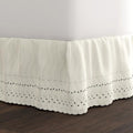 Fresh Ideas Eyelet Bed Skirt, Ruffled Design, 14 Inch Drop, Embroidered by Levinsohn-FreshIdeas