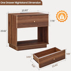 Narrow Nightstand Set of 2, Wooden Small 2 Drawer Nightstand, Slim Side End - Image 2