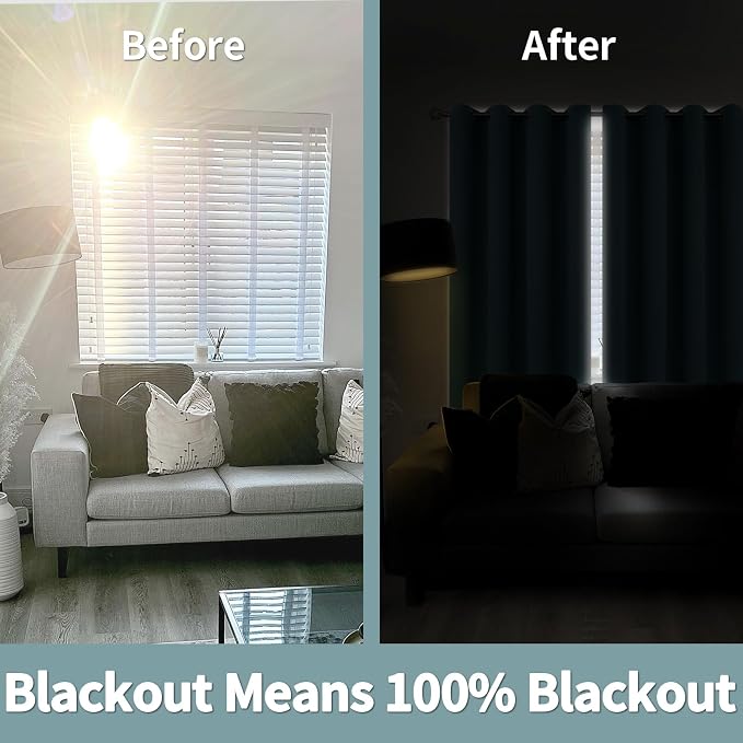 BGment Short 100% Blackout Curtains - Image 3
